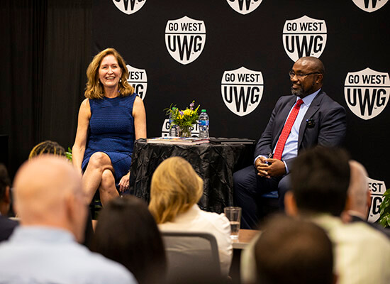 Nancy Richards Farese and UWG Richards College of Business Dean Dr. Christopher Johnson