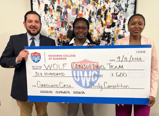 UWG Students Win $600 Prize at the Internal Graduate Case Study Competition 