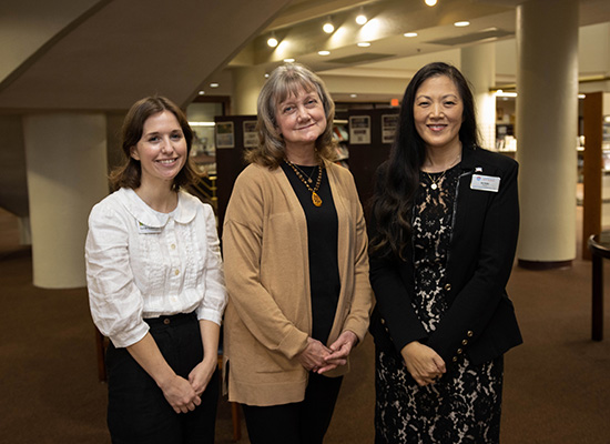 L to R: Sarah Colombo, branch services and grants manager of Sara Hightower Regional Library System; Delana Sissel, director of Sara Hightower Regional Library; and Kim Holder, director of UWG Center for Economic Education and Financial Literacy 