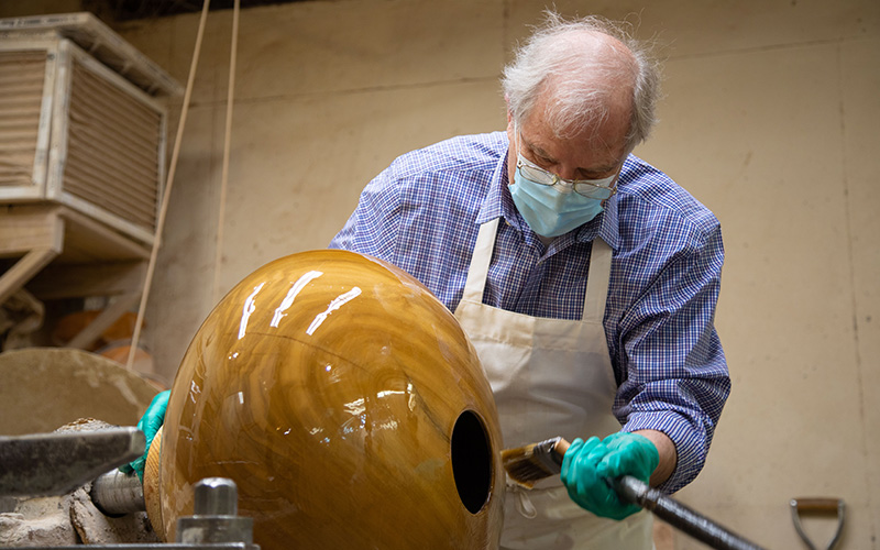 Moulthrop in his shop