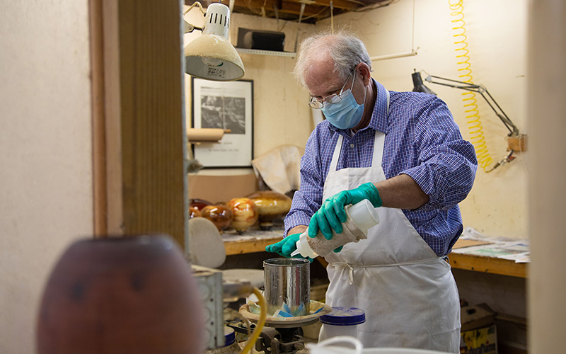 Moulthrop in his shop