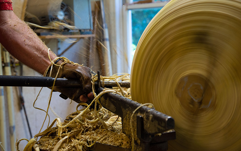 Woodturning close up