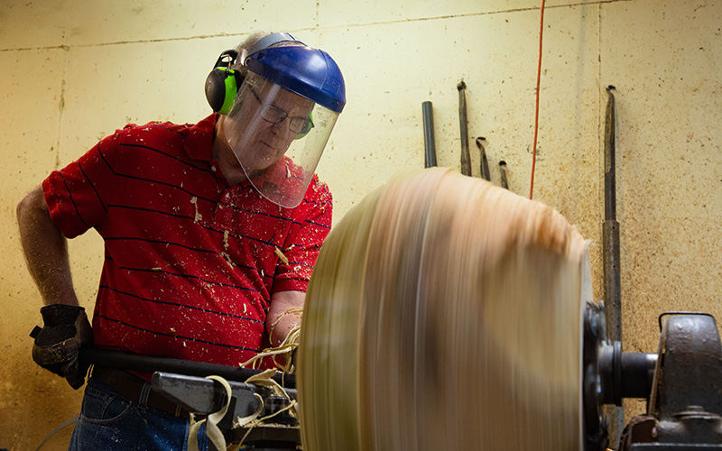 Moulthrop in his shop