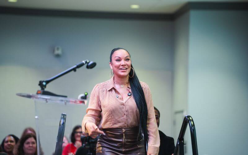Egypt Sherrod at UWG's Women Empowering Women
