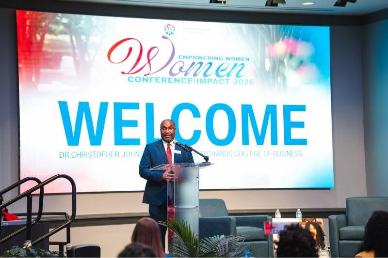 Dr. Christopher Johnson, dean of the Richards College of Business