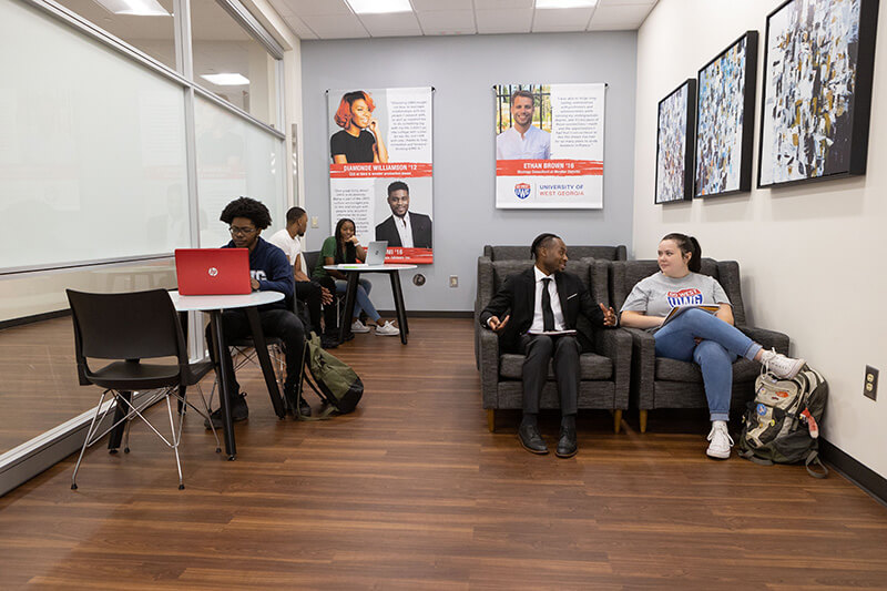 Students sitting in a conference room