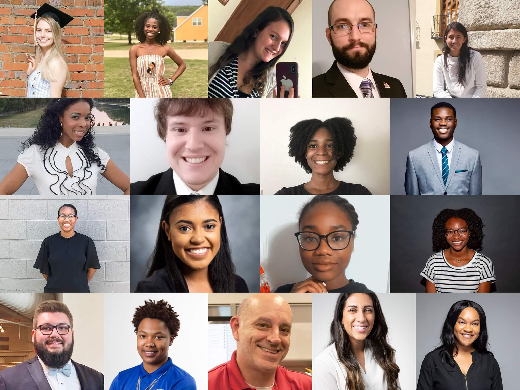 A photo collage of UWG business students