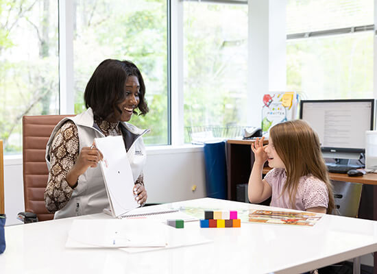 Teacher and student in UWG's Early Learning Center