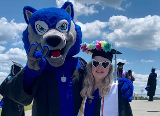 Emily Ferreira and Wolfie