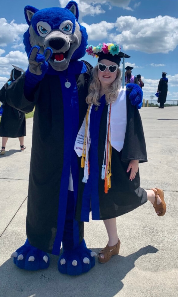 Emily Ferreira and Wolfie