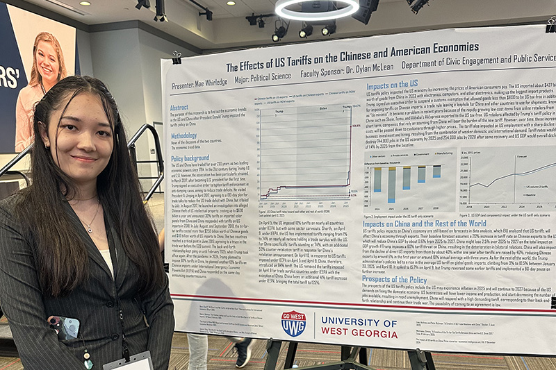 UWG student Mae Whirledge