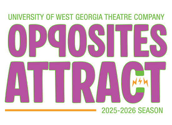 The University of West Georgia Theatre Company’s 2025-2026 season logo for Opposites Attract