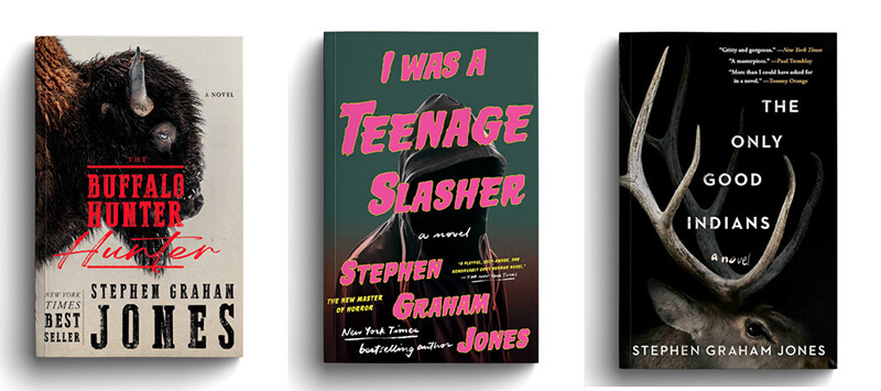 three of Stephen Graham Jones' books