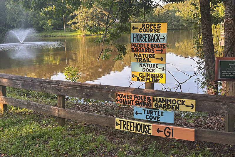 Signs at Camp Kudzu