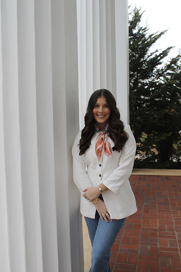 Gabi Smith stands outside on UWG camps