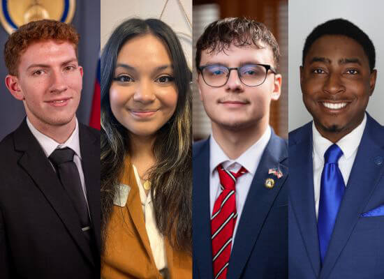 L to R: Caleb Morse, Stephanie Rivera, William Gilbert and Leetavious Maines
