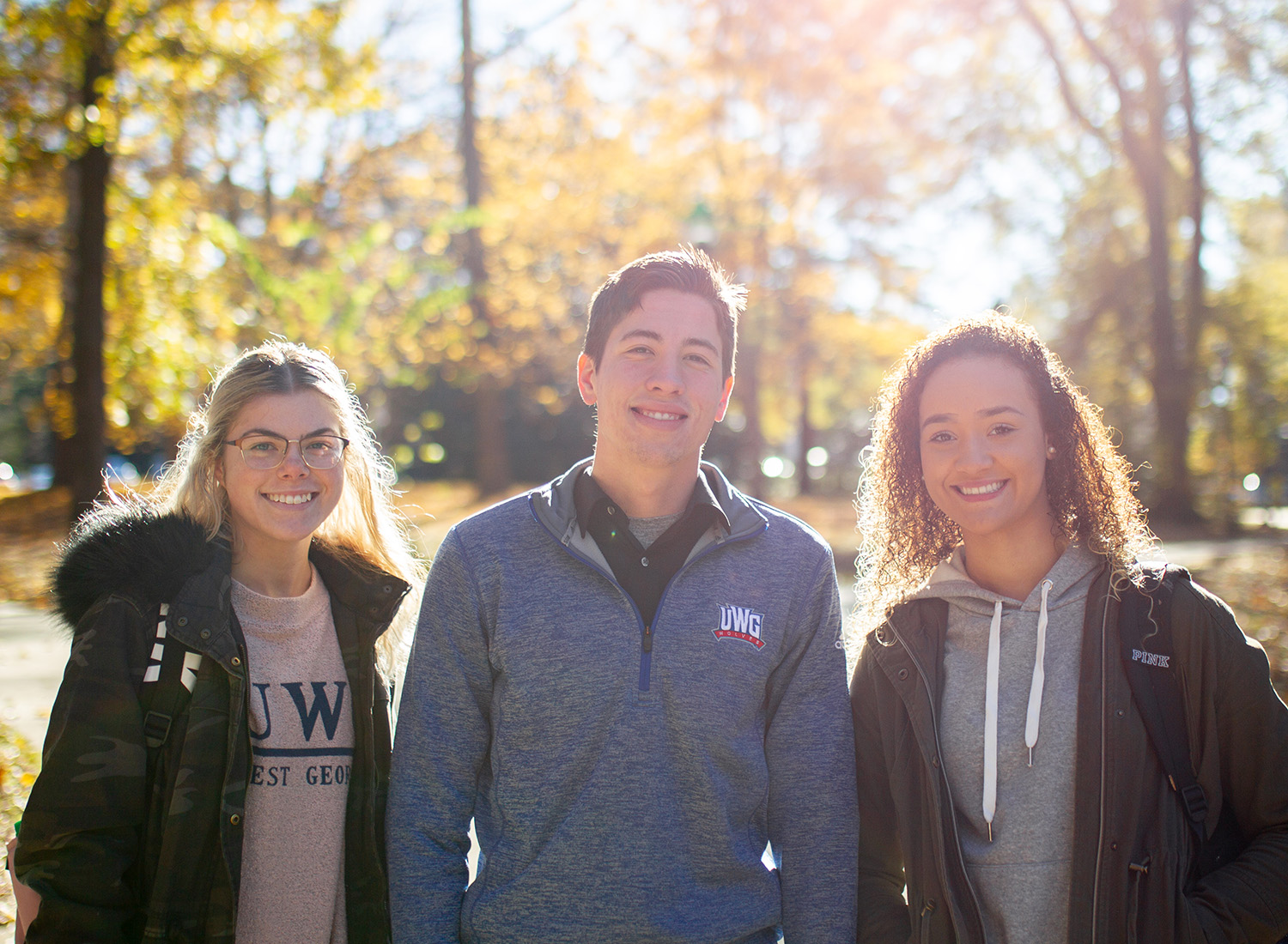 students outside