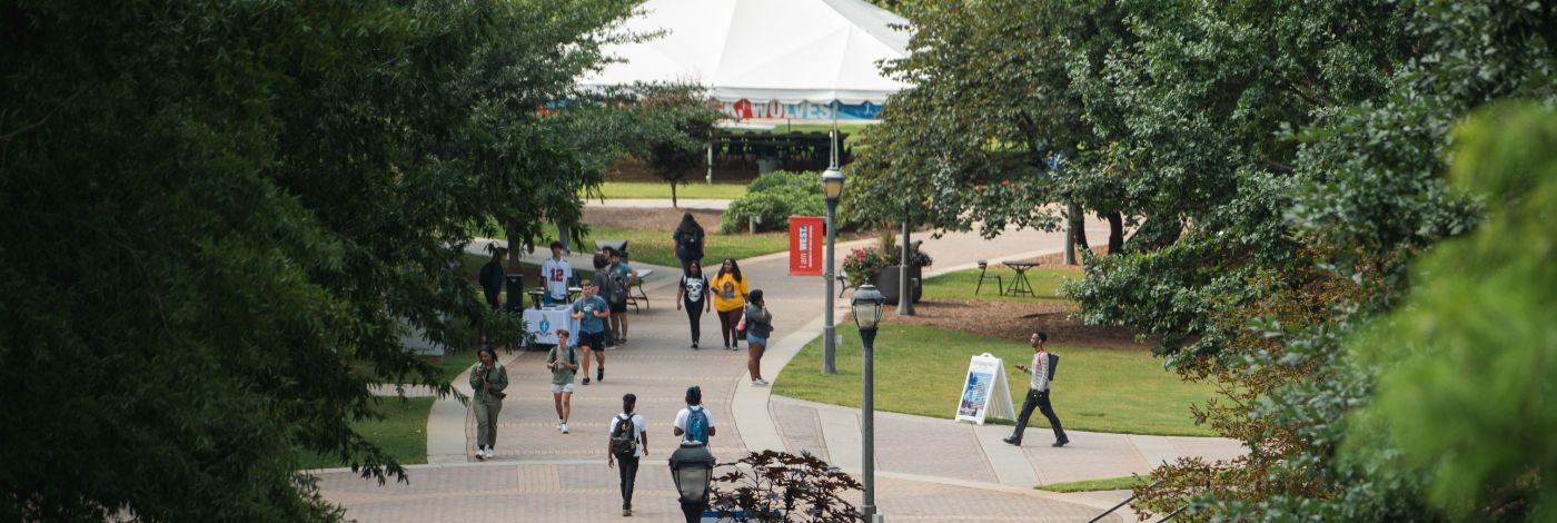 students on campus