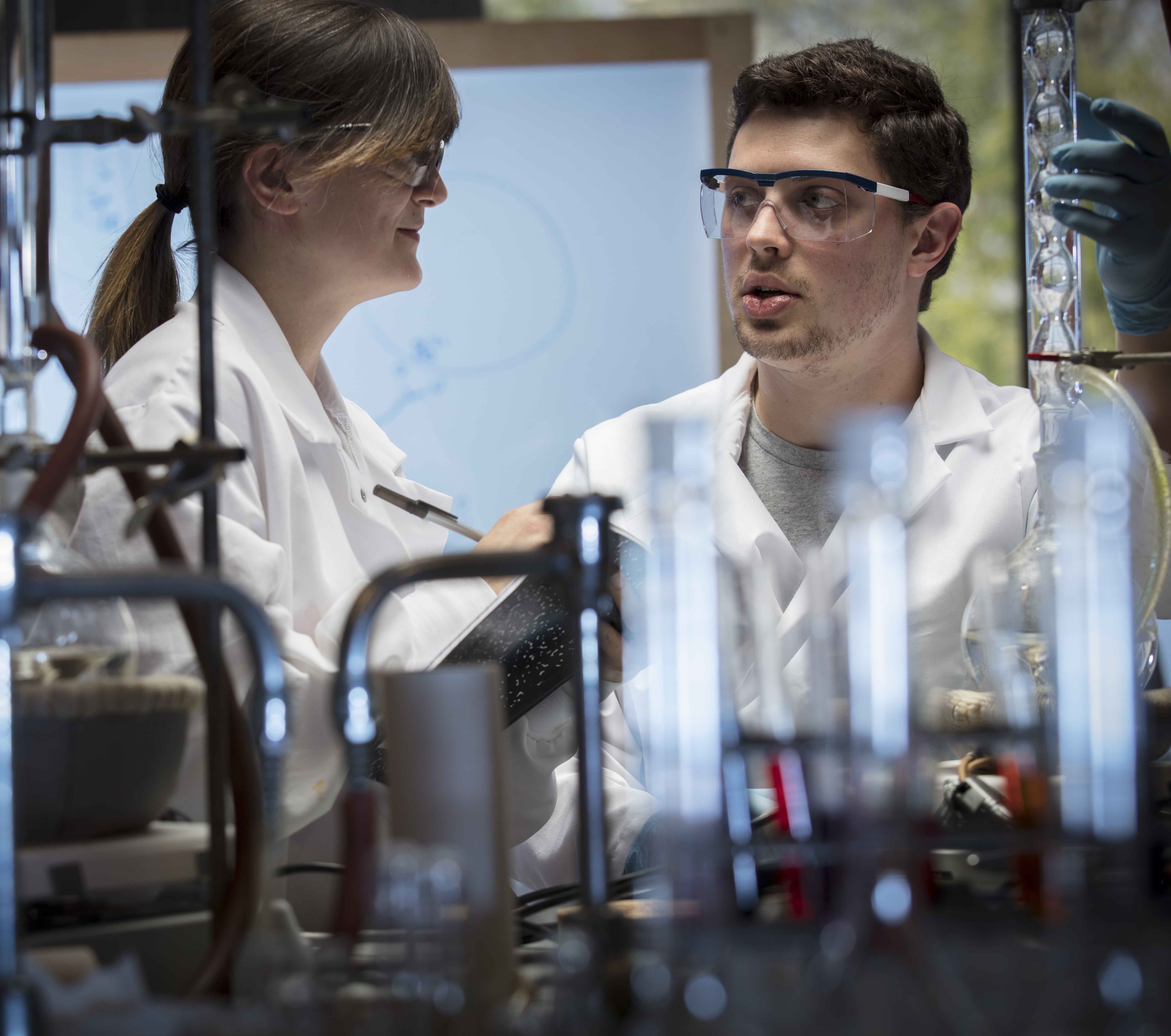 Two people in a lab