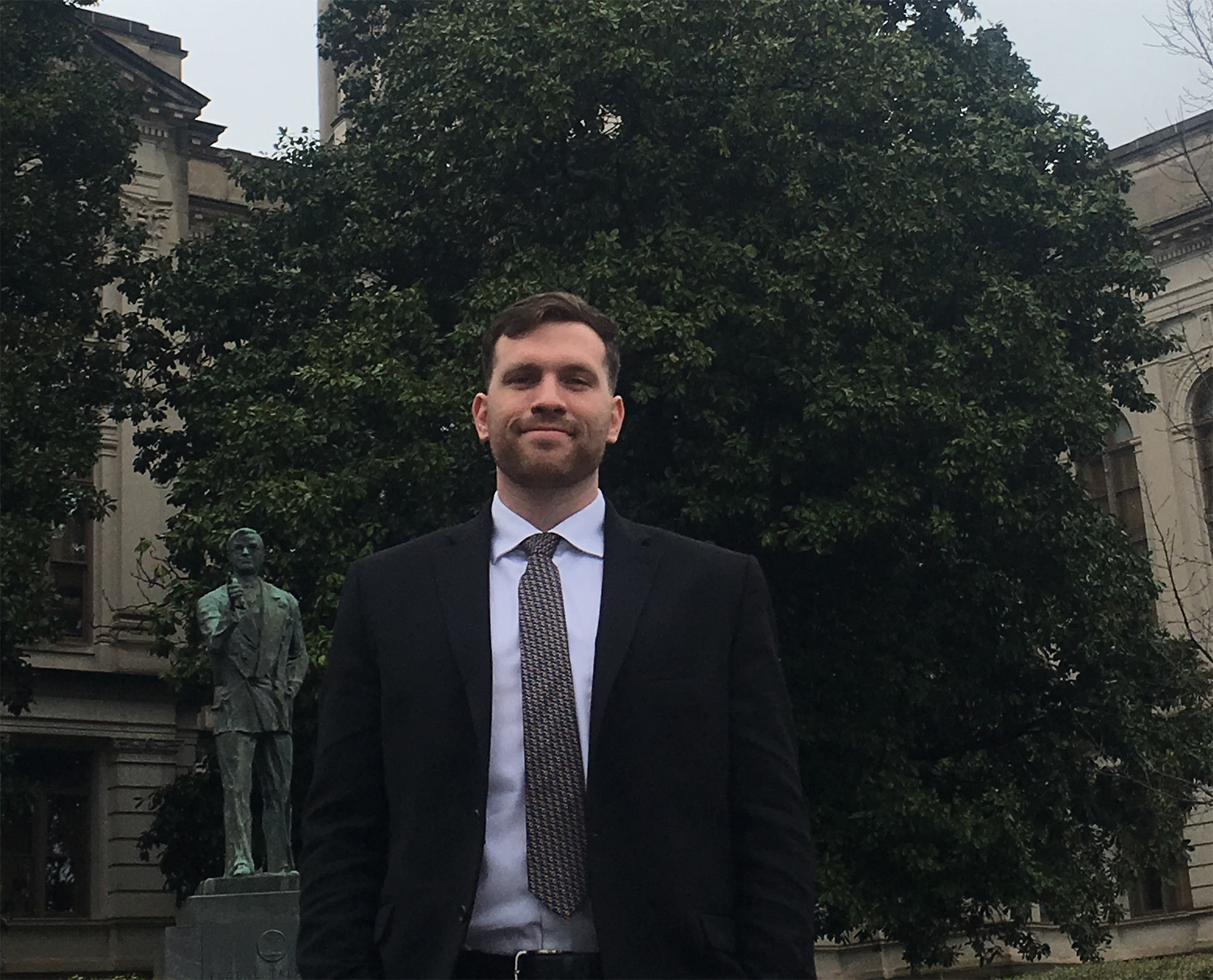 Mr. Azarowicz in front of the Georgia Capitol building