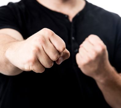 Person defending themselves