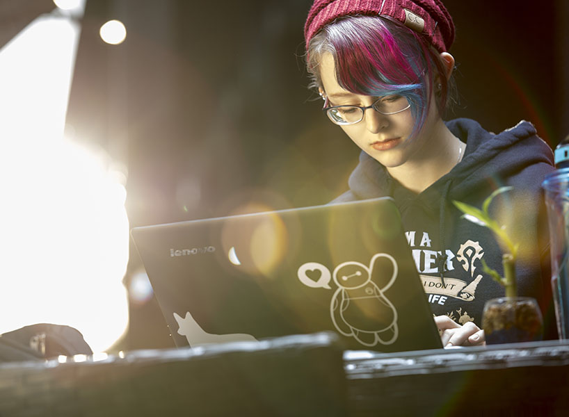 individuals working on laptops