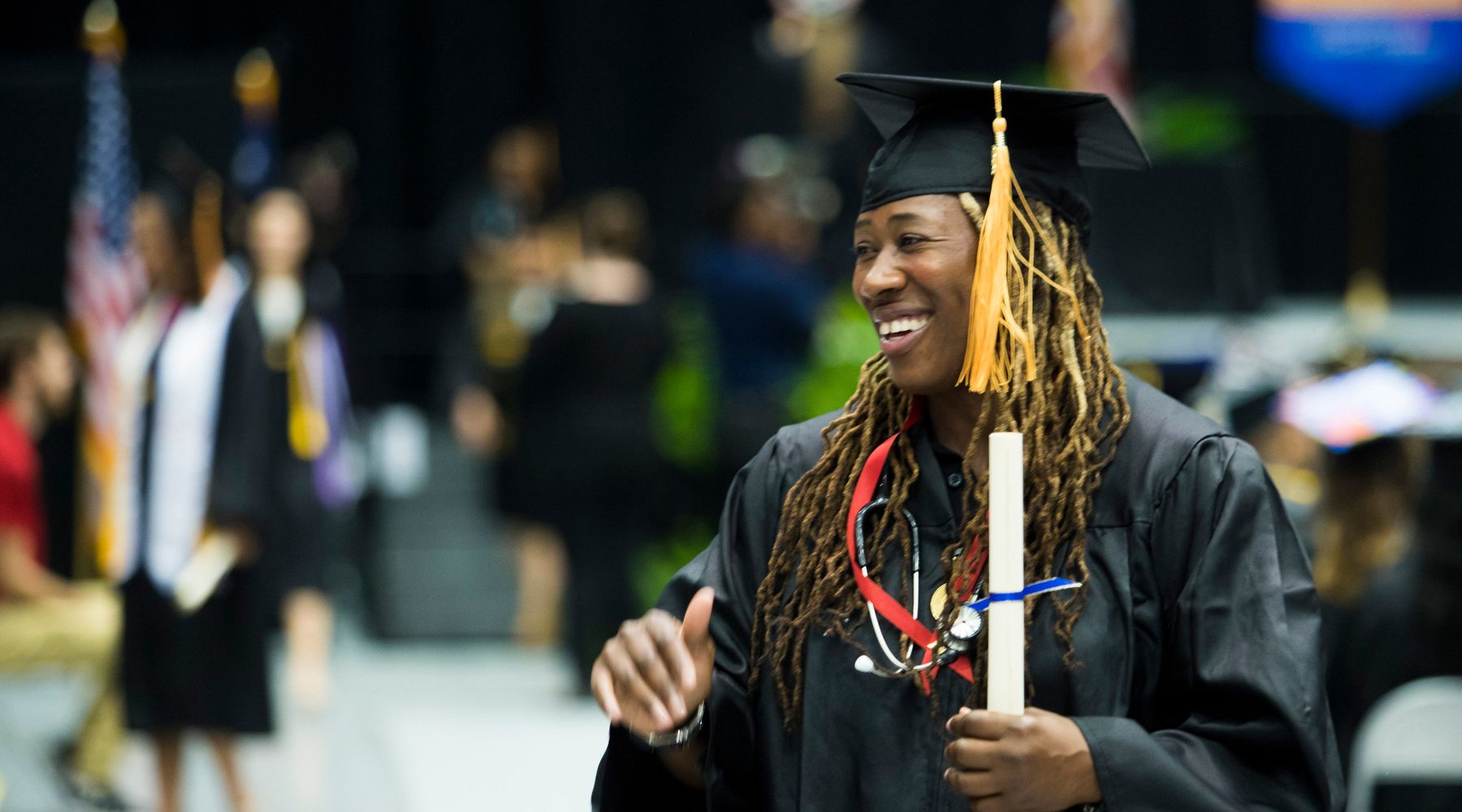 UWG student graduating