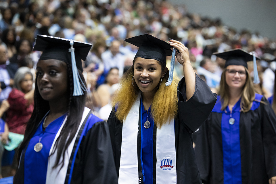 graduating student at the graduation ceremony