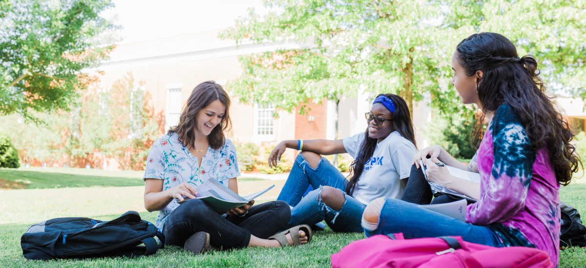 students studying