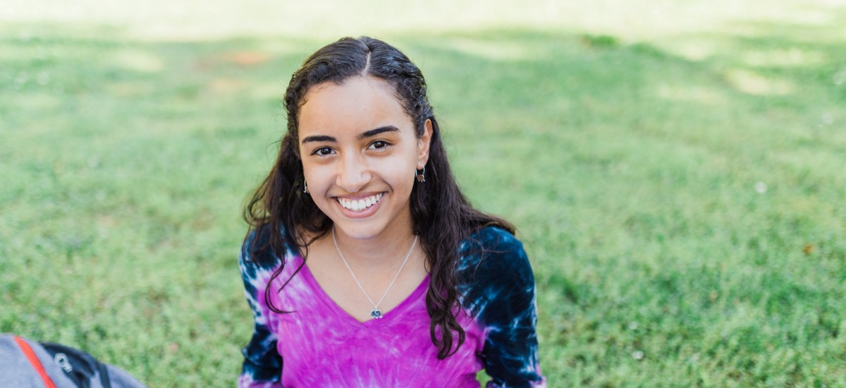 female student smiling