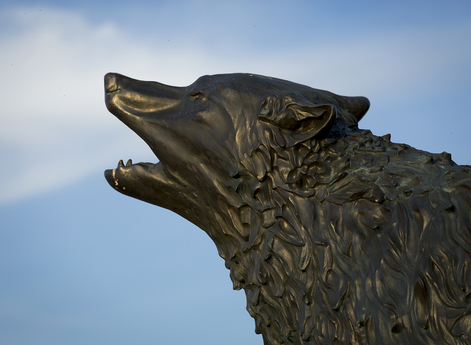 UWG Wolf Statue at the stadium 