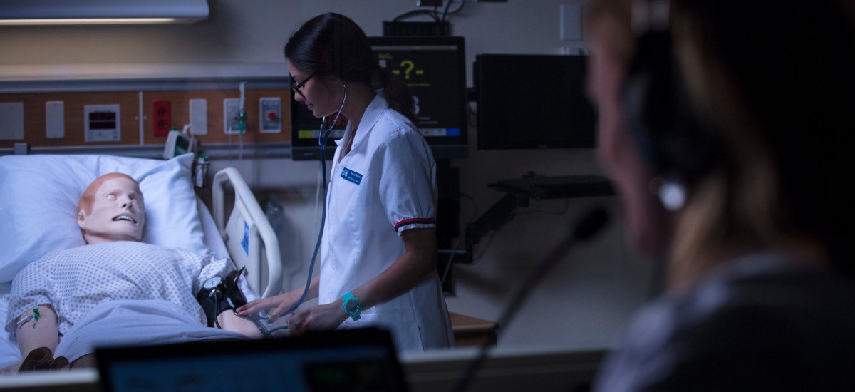 nursing student in a medical setting