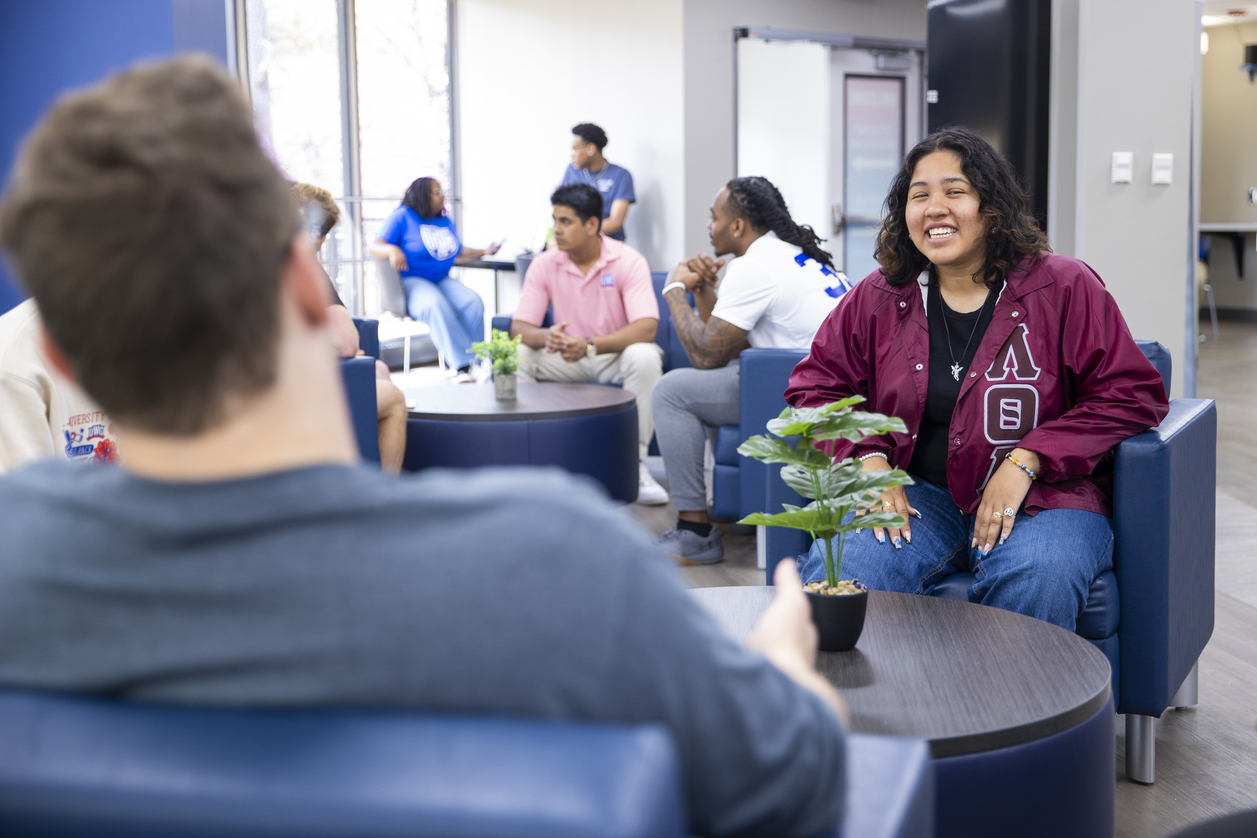 Girl smiling in the MC