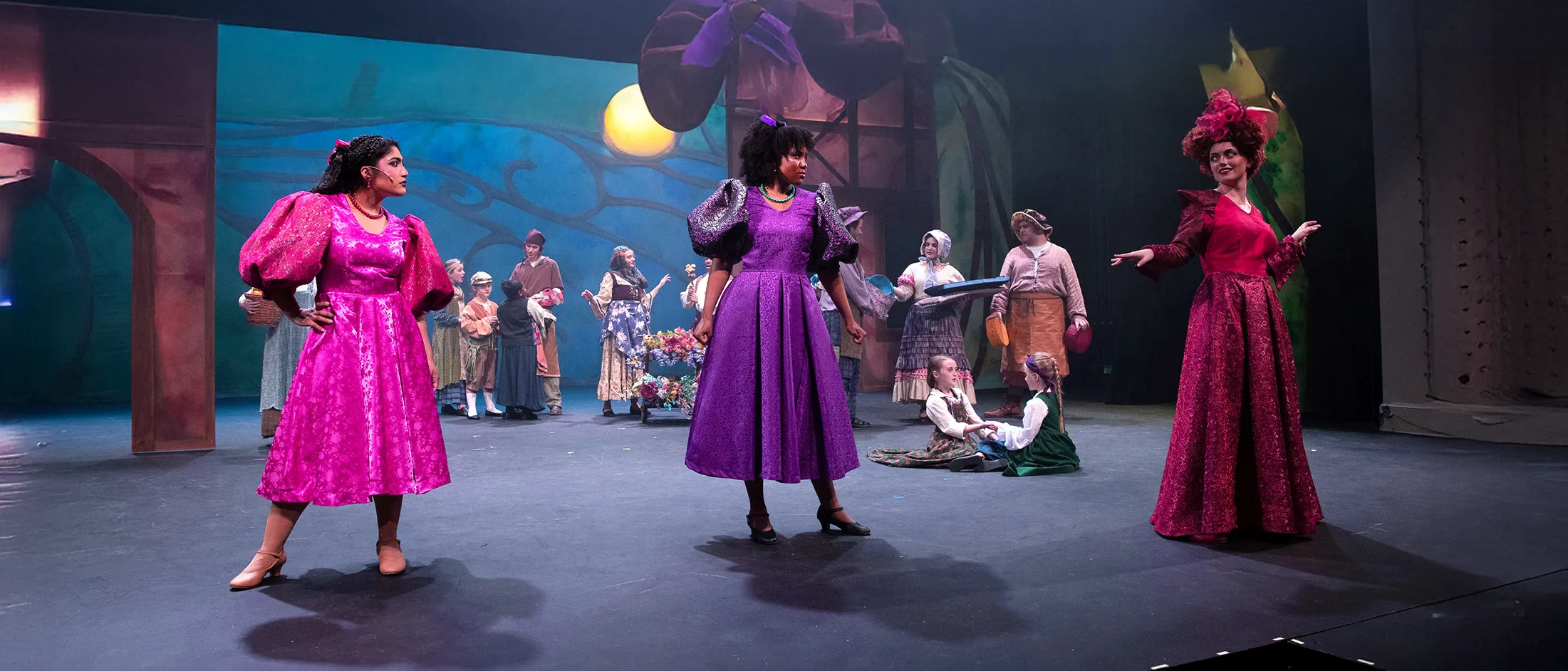 production of Cinderella with actors performing musical on stage