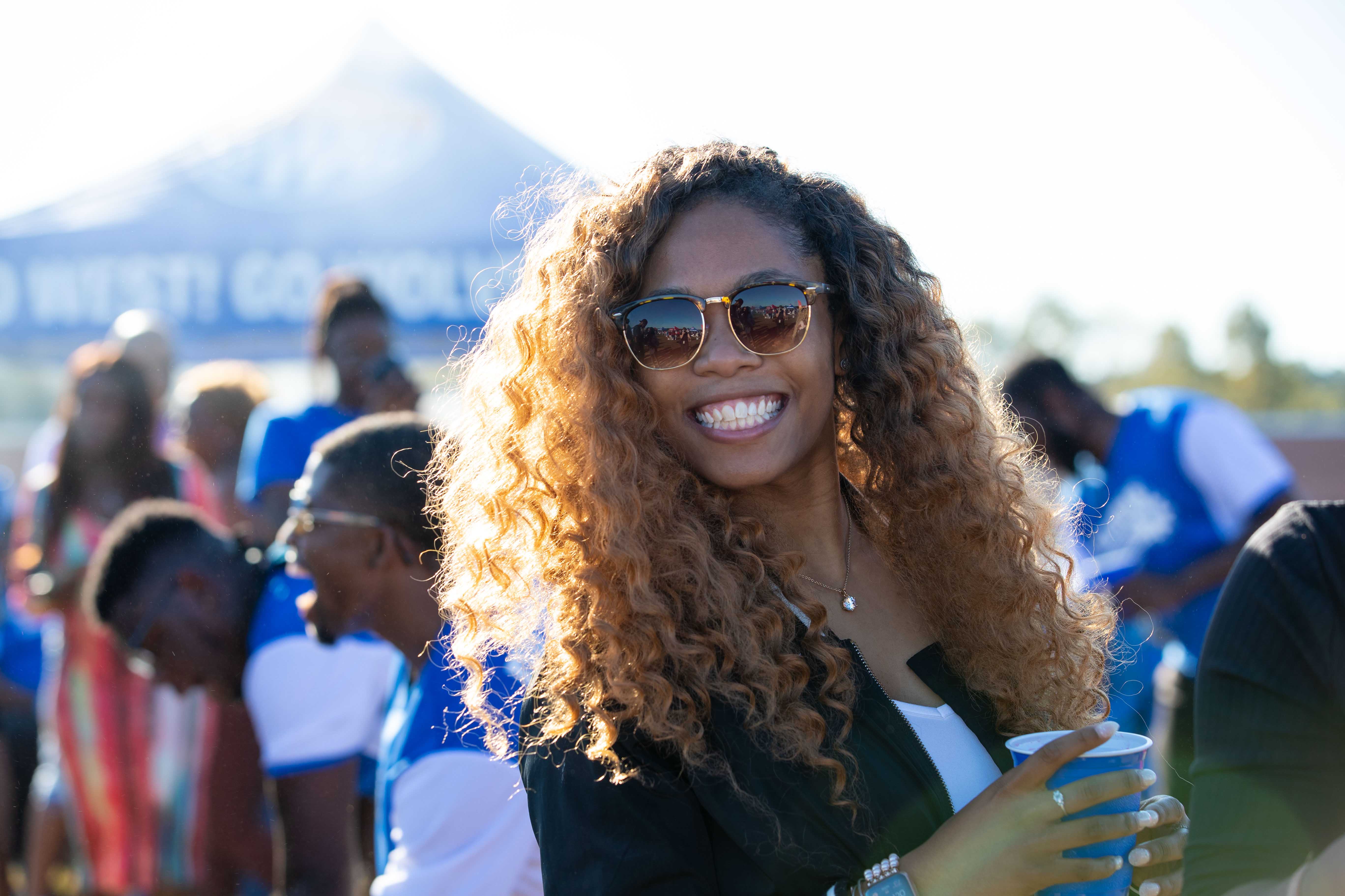 African American woman smiling