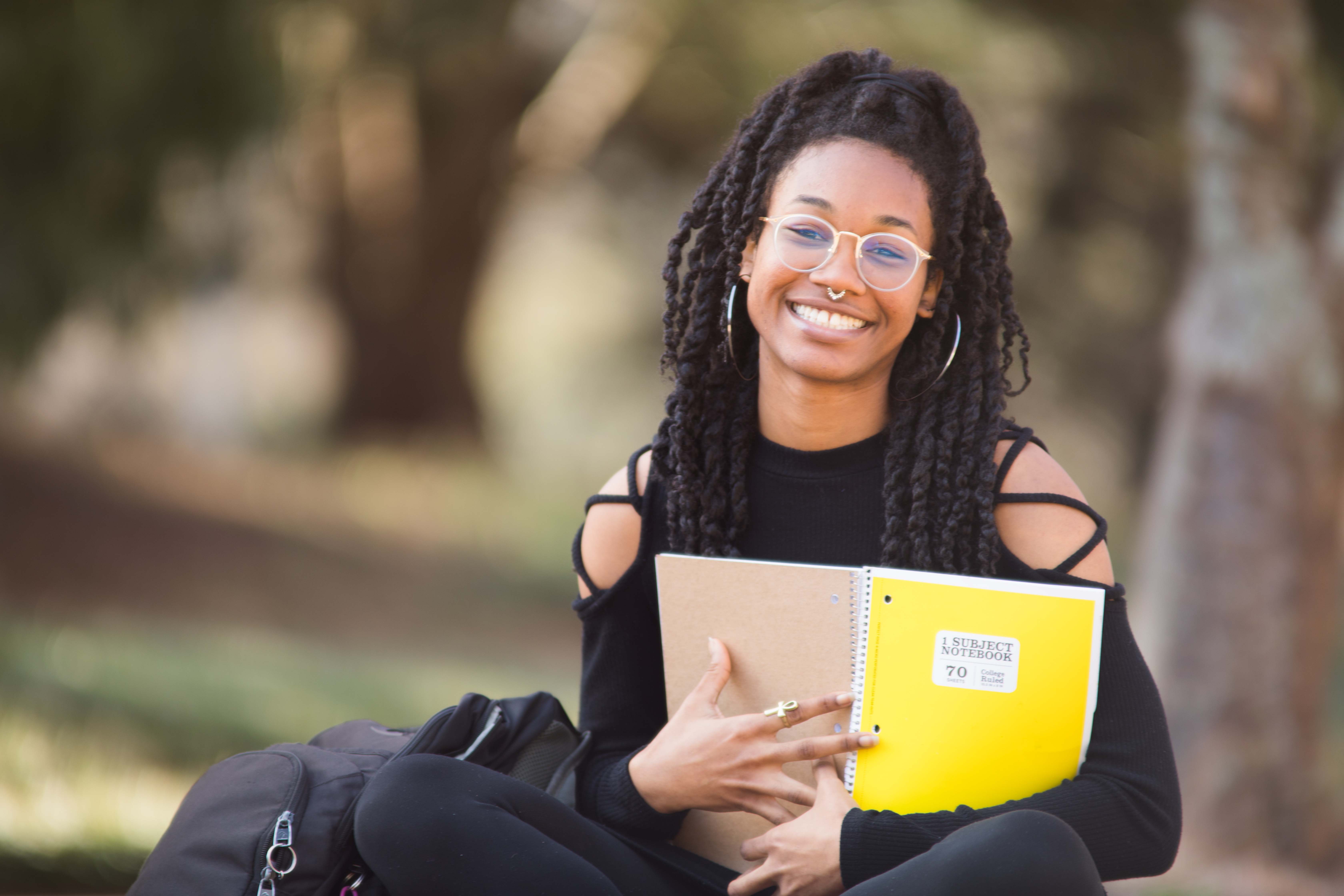 An African-American female student