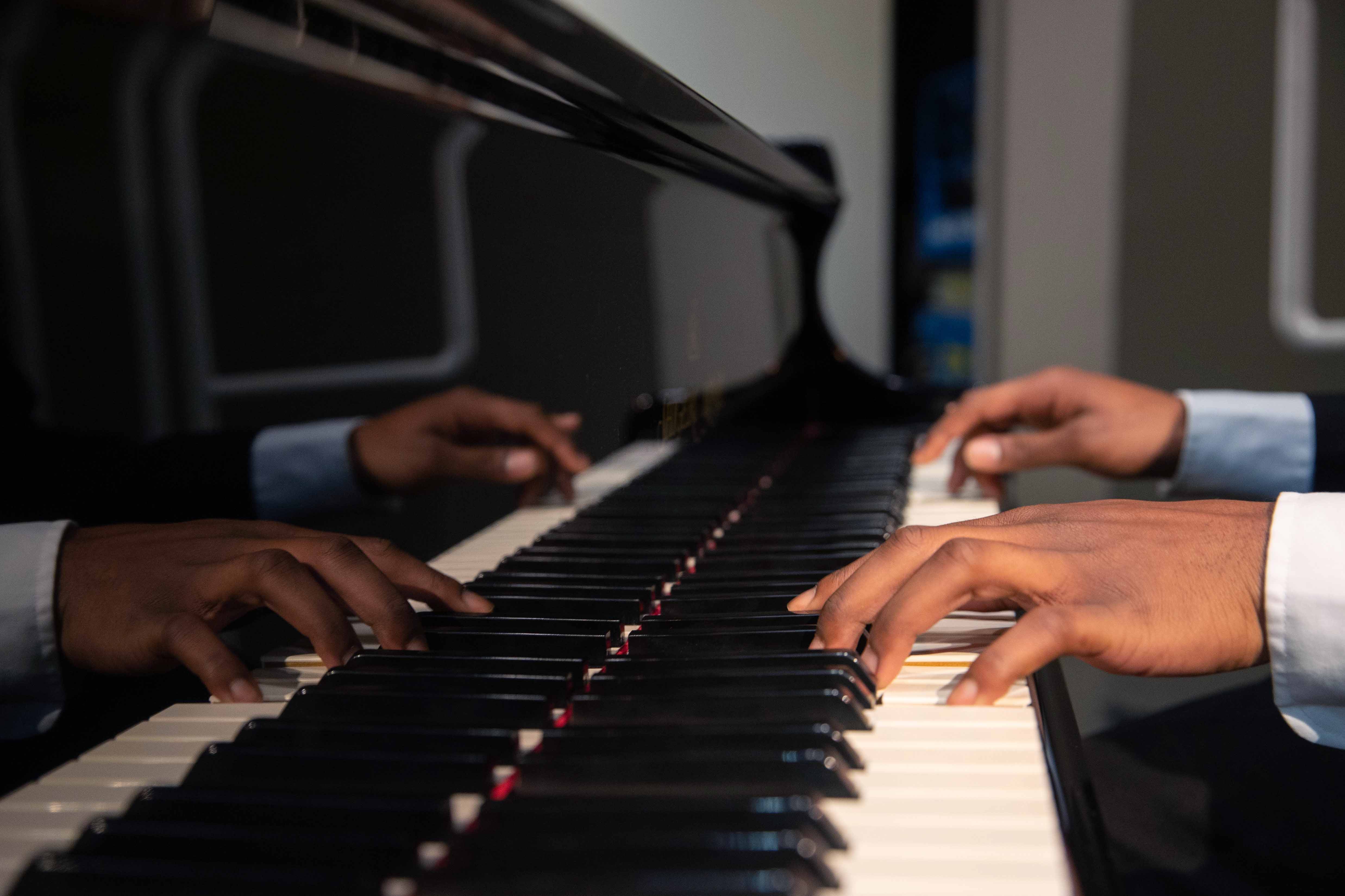 A person playing the piano