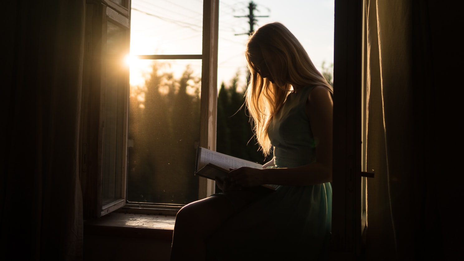 woman reading