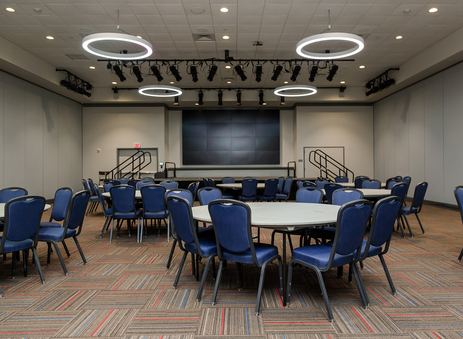 Ballroom 108.2 with banquet setup