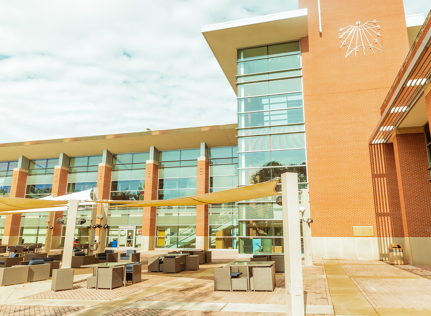 Campus Center Back Patio close up