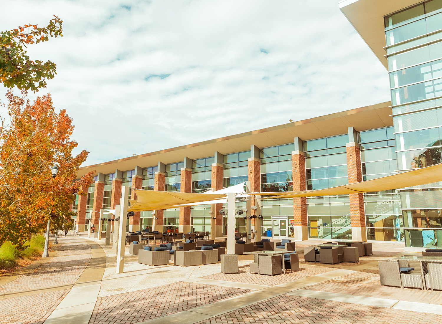 Campus Center Back Patio long view