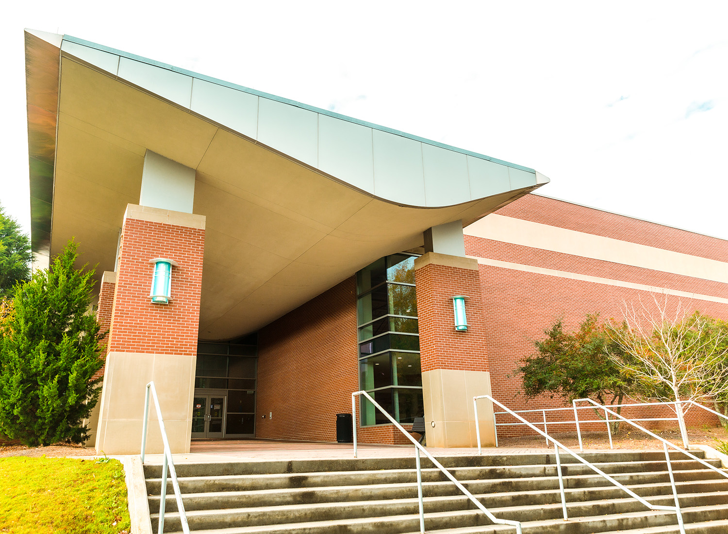 Campus Center Front Patio close up