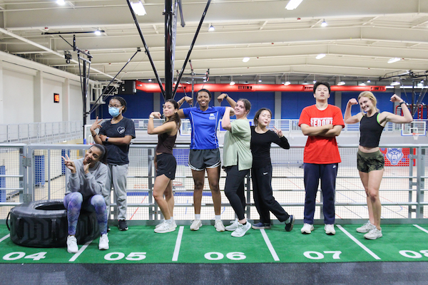 students in the gym