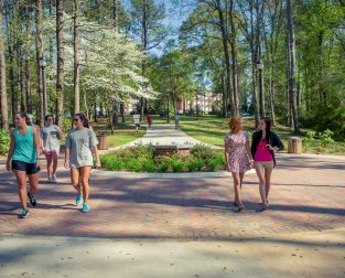 People walking outdoors