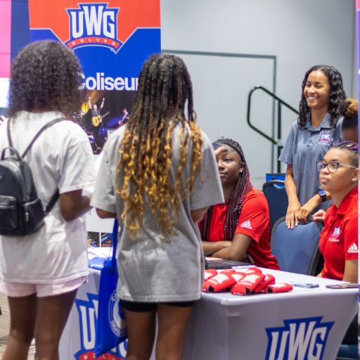 students at job fair