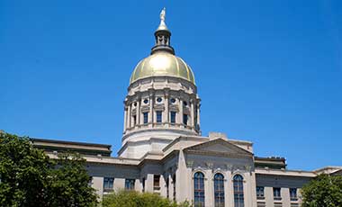 Two current University of West Georgia students, as well as two recent alumni, are serving as interns in the state government during the 2018 session of the Georgia General Assembly.
Bailey Bryant and Xavier Jennings are enrolled at UWG. Bryant, an undergraduate majoring in political science, works for Sens. Ellis Black (Valdosta) and Brandon Beech (Alpharetta) as an aide. Jennings, who's working to earn his master's degree in public administration after graduating from UWG last May, is a policy and legislative intern in Gov. Nathan Deal's office.