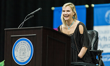 Aimee Copeland believes you can have faith or you can have fear. It’s a lesson taught to her by her father, and it’s a message that she shared with University of West Georgia graduates on July 25 at the summer commencement ceremony.