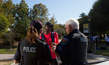 Few programs capture the University of West Georgia’s collaborative spirit more than Operation Protect Our Pack, the community partnership that brings together the UWG Police Department, the Carrollton Police Department and the Carroll County Sheriff’s Office to strategically align innovative safety initiatives across UWG’s campus and within Carrollton and Carroll County.