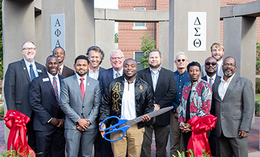 The diversity and inclusion that is at the heart of the University of West Georgia was in full bloom recently with a ribbon-cutting ceremony for its new National Pan-Hellenic Council Garden. Located at the UWG Oaks Amphitheater, the NPHC Garden includes a stunning monument consisting of nine pillars representing the NPHC, also known as the Divine Nine.