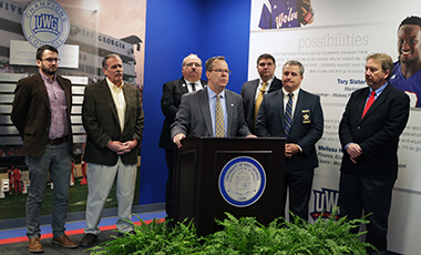 The leaders of three local law enforcement agencies announced today the creation of a crime suppression partnership focused on driving criminal activity -- including the sale of marijuana and associated crimes -- from apartment neighborhoods near the University of West Georgia campus.